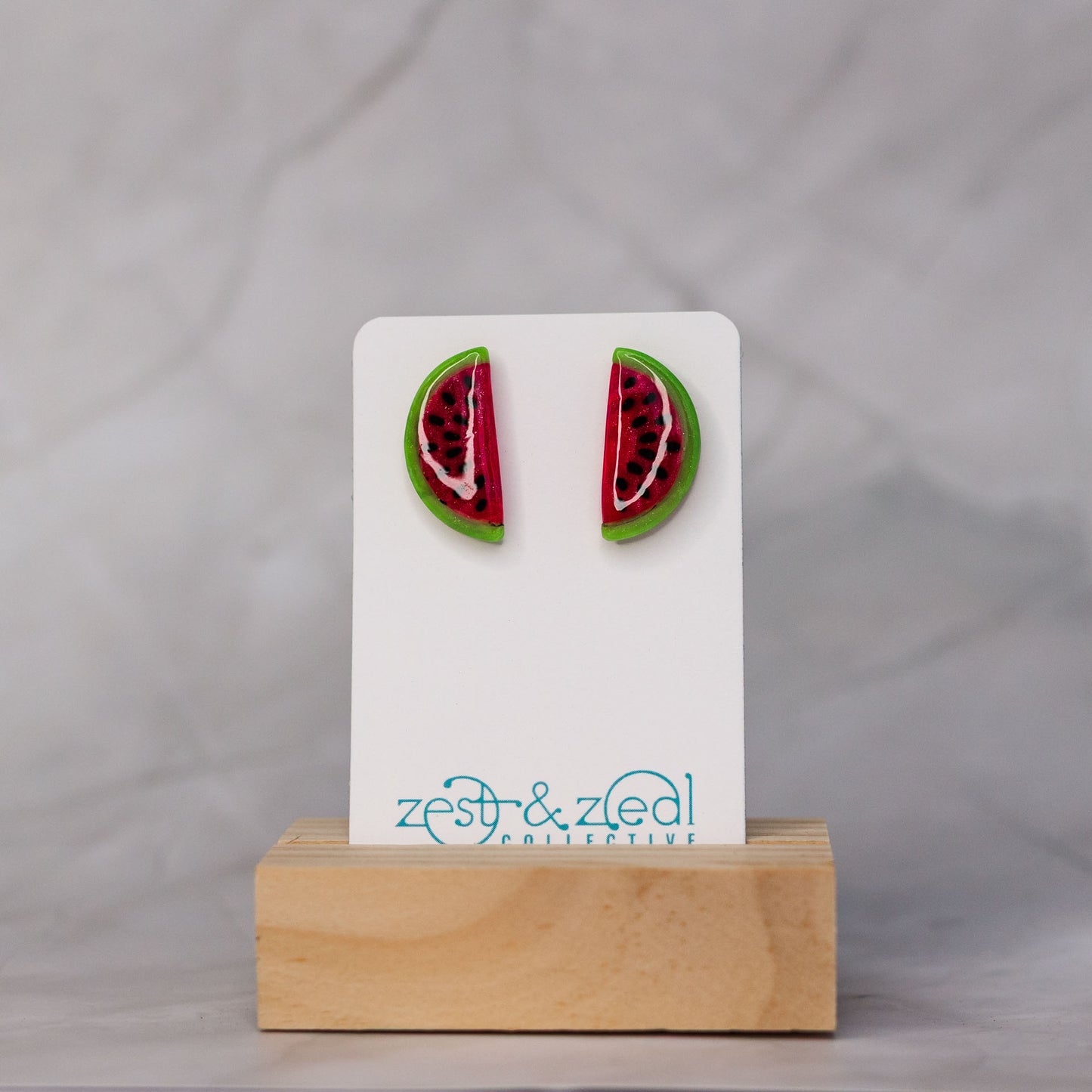 Zesty Fruit Slice Stud Earrings