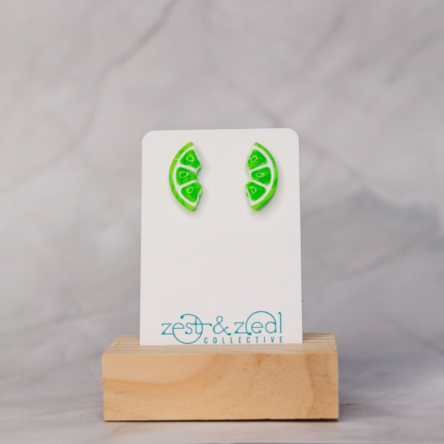 Zesty Fruit Slice Stud Earrings